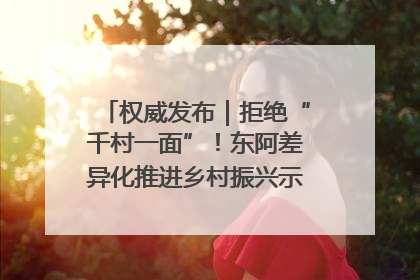 权威发布｜拒绝“千村一面”！东阿差异化推进乡村振兴示范片区建设
