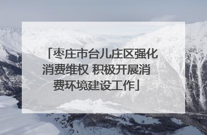 枣庄市台儿庄区强化消费维权 积极开展消费环境建设工作