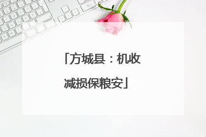 方城县：机收减损保粮安
