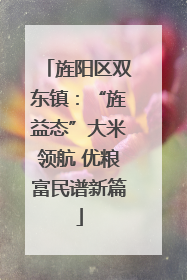 旌阳区双东镇：“旌益态”大米领航 优粮富民谱新篇