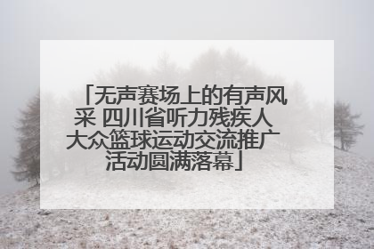 无声赛场上的有声风采 四川省听力残疾人大众篮球运动交流推广活动圆满落幕