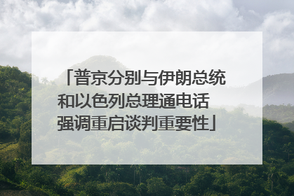 普京分别与伊朗总统和以色列总理通电话 强调重启谈判重要性