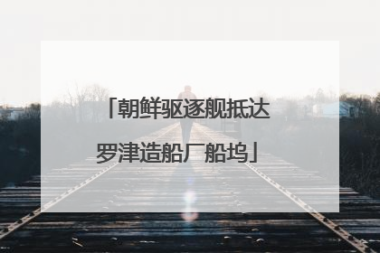 朝鲜驱逐舰抵达罗津造船厂船坞