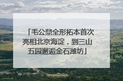 毛公鼎全形拓本首次亮相北京海淀，到三山五园邂逅金石潍坊