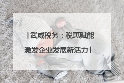 武威税务：税惠赋能 激发企业发展新活力