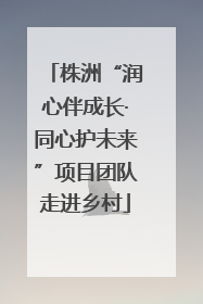 株洲“润心伴成长·同心护未来”项目团队走进乡村