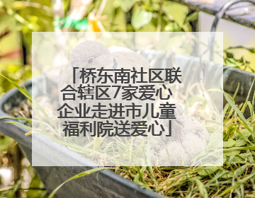 桥东南社区联合辖区7家爱心企业走进市儿童福利院送爱心