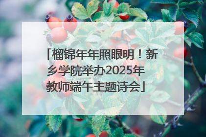 榴锦年年照眼明！新乡学院举办2025年教师端午主题诗会