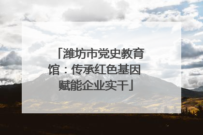 潍坊市党史教育馆：传承红色基因 赋能企业实干