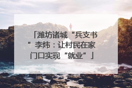 潍坊诸城“兵支书”李炜：让村民在家门口实现“就业”
