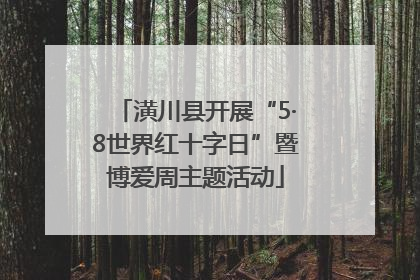 潢川县开展“5·8世界红十字日”暨博爱周主题活动