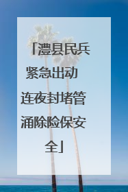 澧县民兵紧急出动 连夜封堵管涌除险保安全