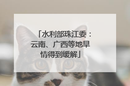 水利部珠江委：云南、广西等地旱情得到缓解