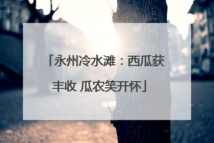永州冷水滩：西瓜获丰收 瓜农笑开怀