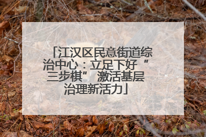 江汉区民意街道综治中心：立足下好“三步棋” 激活基层治理新活力