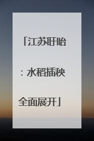 江苏盱眙：水稻插秧全面展开