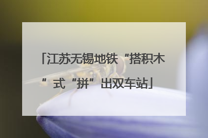 江苏无锡地铁“搭积木”式“拼”出双车站