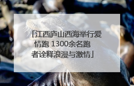 江西庐山西海举行爱情跑 1300余名跑者诠释浪漫与激情