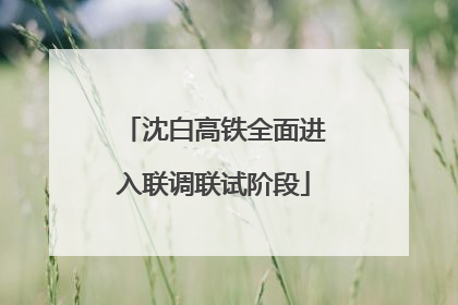 沈白高铁全面进入联调联试阶段