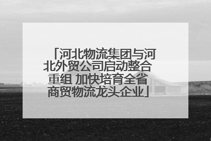 河北物流集团与河北外贸公司启动整合重组 加快培育全省商贸物流龙头企业