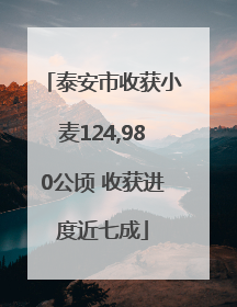 泰安市收获小麦124,980公顷 收获进度近七成