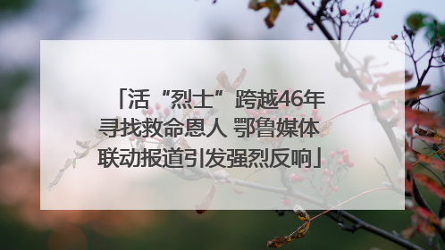 活“烈士”跨越46年寻找救命恩人 鄂鲁媒体联动报道引发强烈反响