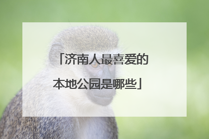 济南人最喜爱的本地公园是哪些