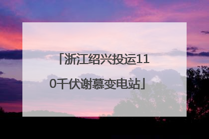 浙江绍兴投运110千伏谢慕变电站