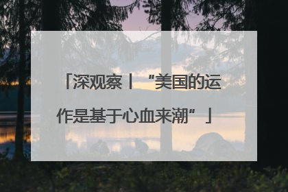 深观察丨“美国的运作是基于心血来潮”