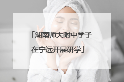 湖南师大附中学子在宁远开展研学