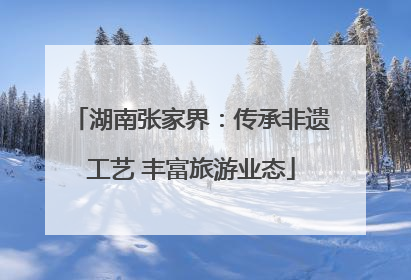 湖南张家界：传承非遗工艺 丰富旅游业态