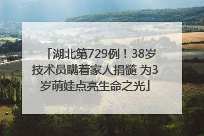 湖北第729例！38岁技术员瞒着家人捐髓 为3岁萌娃点亮生命之光