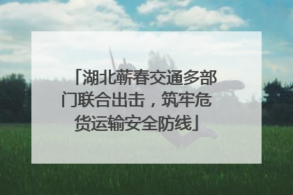 湖北蕲春交通多部门联合出击，筑牢危货运输安全防线