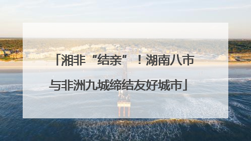 湘非“结亲”！湖南八市与非洲九城缔结友好城市