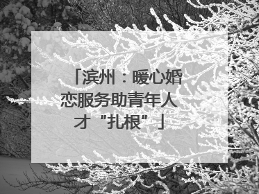 滨州：暖心婚恋服务助青年人才“扎根”