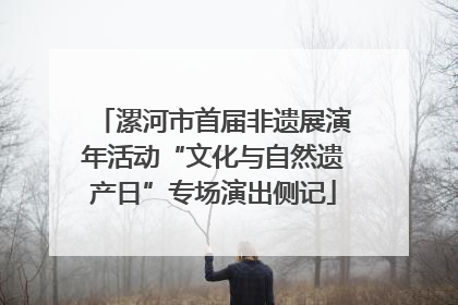 漯河市首届非遗展演年活动“文化与自然遗产日”专场演出侧记
