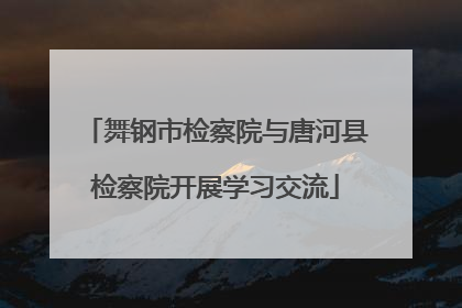 舞钢市检察院与唐河县检察院开展学习交流
