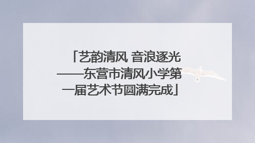 艺韵清风 音浪逐光——东营市清风小学第一届艺术节圆满完成