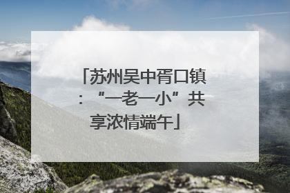 苏州吴中胥口镇：“一老一小”共享浓情端午