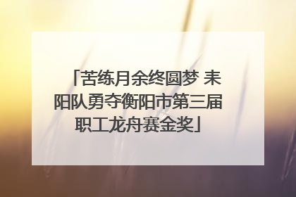 苦练月余终圆梦 耒阳队勇夺衡阳市第三届职工龙舟赛金奖