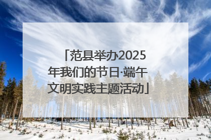 范县举办2025年我们的节日·端午文明实践主题活动