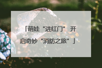 萌娃“进红门” 开启奇妙“消防之旅”