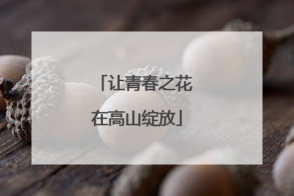 让青春之花在高山绽放