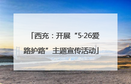 西充：开展“5·26爱路护路”主题宣传活动