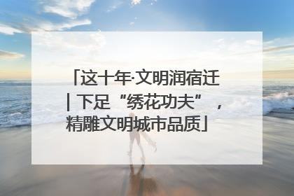 这十年·文明润宿迁｜下足“绣花功夫”，精雕文明城市品质