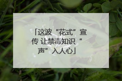 这波“花式”宣传 让禁毒知识“声”入人心