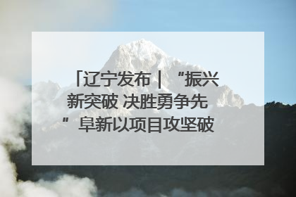 辽宁发布｜“振兴新突破 决胜勇争先”阜新以项目攻坚破解发展瓶颈 经济发展实现良好开局