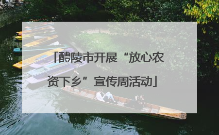 醴陵市开展“放心农资下乡”宣传周活动