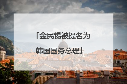 金民锡被提名为韩国国务总理