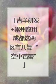 青羊研发+崇州应用 成都这两区市共舞“空中芭蕾”